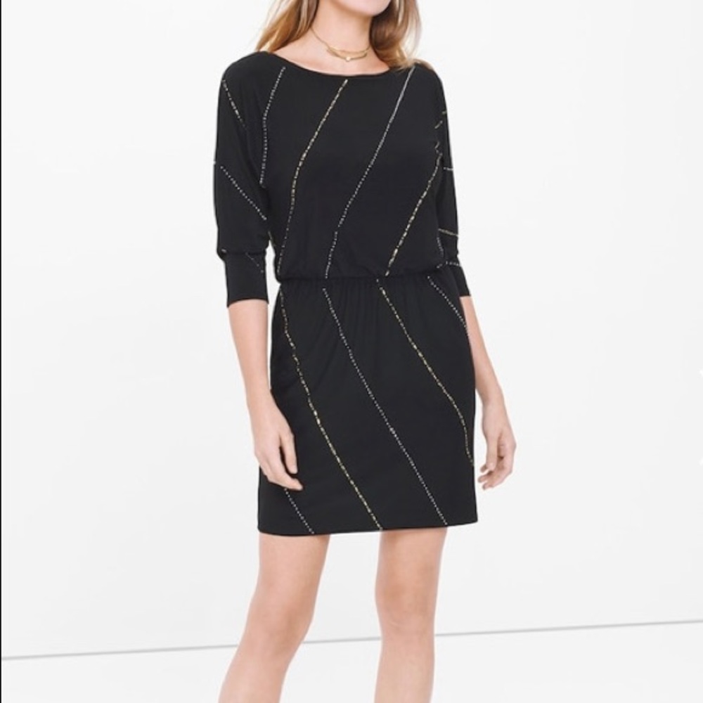 black sequin dress (white house black market)